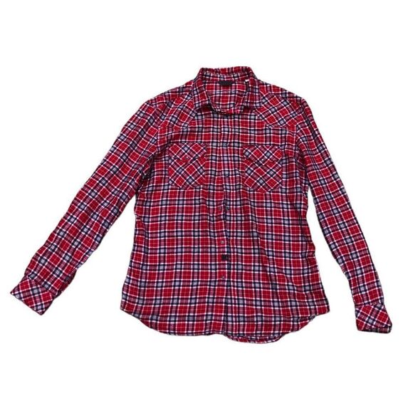 Vintage Diesel Jeans Flannel Button Up Shirt XL Red Pattern Shirt - Picture 1 of 10